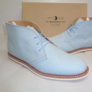 Generic Man Surplus Size 10 FLORENTINE Blue Canvas Ankle Boots New Men's Shoes